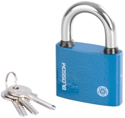 Lacăt Blossom BC29 60 mm tip Unique pentru porți, uși și dulapuri, albastru