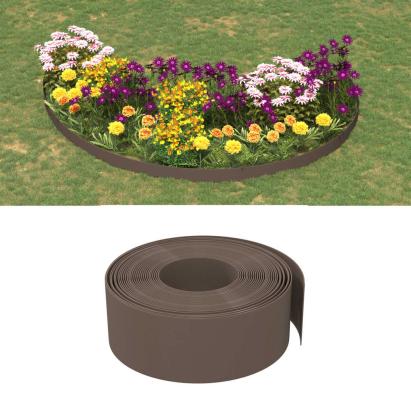 Bordură de grădină, maro, 10 m 20 cm, polietilenă GartenMobel Dekor
