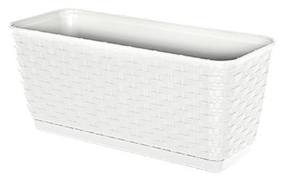 Kvetináč s vložkou RATOLLA P 6 lit., biely, podložka