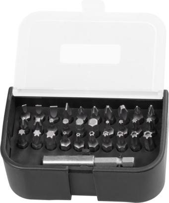 Set biți Cr-V 31 piese YF40055 cu adaptor magnetic, în cutie
