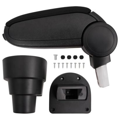 Cotieră auto, negru, 15,5x32x(41-54) cm ABS GartenMobel Dekor