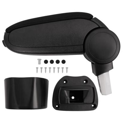 Cotieră auto, negru, 14,5x31,5x(30-48) cm ABS GartenMobel Dekor