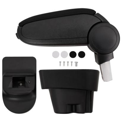 Cotieră auto, negru, 12x36x(33,5-48) cm ABS GartenMobel Dekor