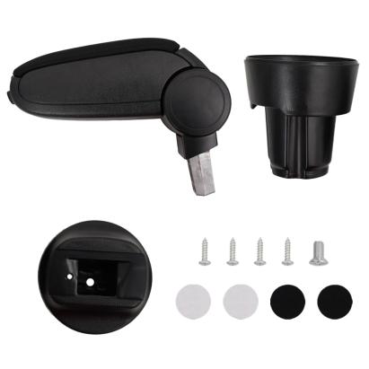 Cotieră auto, negru, 13x33x(33-49) cm ABS GartenMobel Dekor