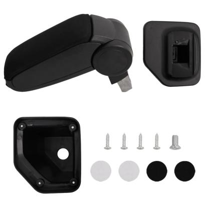 Cotieră auto, negru, 15x32x(40-52) cm ABS GartenMobel Dekor