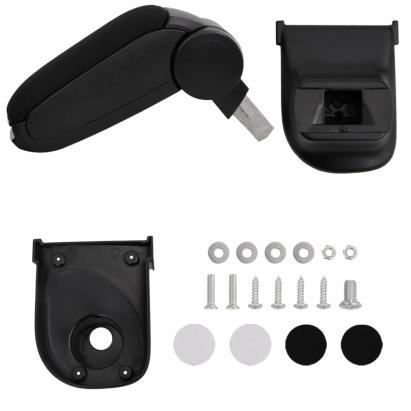 Cotieră auto, negru, 15x35x(30-47) cm ABS GartenMobel Dekor