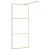 Paravan de duș walk-in auriu, 90x195 cm sticlă ESG transparentă GartenMobel Dekor