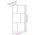 Paravan de duș walk-in auriu 115x195 cm sticlă ESG transparentă GartenMobel Dekor