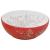 Lavoar de blat, alb și roșu, rotund, Φ41x14 cm, ceramică GartenMobel Dekor