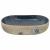 Lavoar de blat, nisipiu și albastru 59x40x14 cm, ceramică, oval GartenMobel Dekor