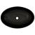 Lavoar de blat negru și albastru 56,5x36,5x13,5cm ceramică oval GartenMobel Dekor