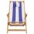 Scaune plajă pliabile 2 buc. albastru/alb țesătură & lemn masiv GartenMobel Dekor