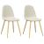 Scaune de bucătărie, 2 buc., alb crem, catifea GartenMobel Dekor