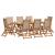 Set mobilier de grădină, 9 piese, lemn masiv acacia/textilenă GartenMobel Dekor