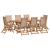 Set mobilier de grădină, 9 piese, lemn masiv acacia/textilenă GartenMobel Dekor
