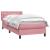 Pat box spring cu saltea, roz, 100x220 cm, catifea GartenMobel Dekor