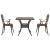 Set masă de grădină 3 pcs Bronz Aluminiu turnat GartenMobel Dekor