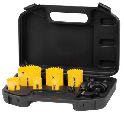 Set carote bimetal Strend Pro BHS 6689, 9 piese, 19–57 mm, profesional