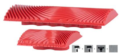 Set Euroll Woodgrain pentru texturare, role fladruire efect imitație lemn