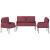 Seturi de canapele 3 pcs Roșu Vin 115 x 56 x 80 cm placaj GartenMobel Dekor