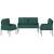 Seturi de canapele 3 pcs Verde închis 115 x 56 x 80 cm placaj GartenMobel Dekor
