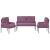 Seturi de canapele 3 pcs Violet 115 x 56 x 80 cm placaj GartenMobel Dekor