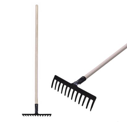 Grebla de grădină Strend Pro Premium R-606, 12 dinți, forjată, cu coadă din lemn