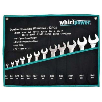 Set chei fixe Whirlpower 1241-1-C12, 12 piese, oțel CrV, cu husă