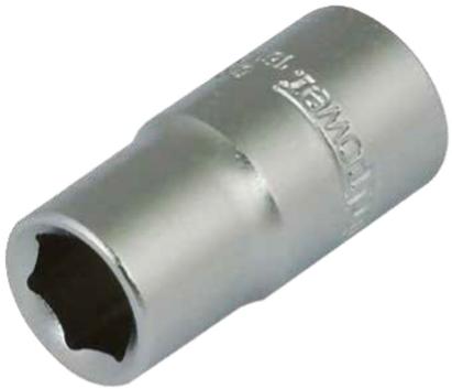 Cap tubular scurt Whirlpower 13 mm, 1/4”, Cr-V, 6 colțuri (6-point)