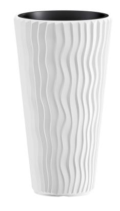 Kvetináč s vložkou SANDY Slim 400, biela