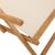 Scaun de plajă pliabile, bej, lemn masiv eucalipt și țesătură GartenMobel Dekor