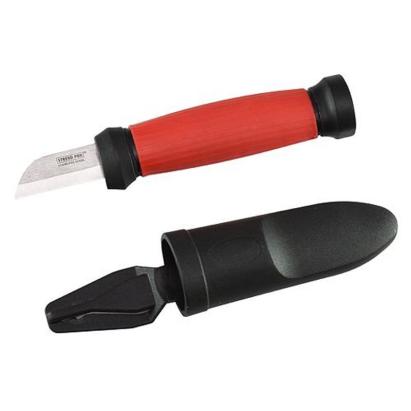Cuțit electrician Strend Pro EK100 din inox, scurt, cu teacă pentru cabluri