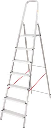 Scară pliabilă din aluminiu Strend Pro ALD, 7 trepte, max. 125 kg