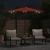 Umbrelă soare grădină stâlp din oțel/LED teracotă 225x225x212cm GartenMobel Dekor
