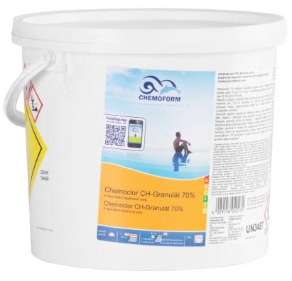 Clor granulat Chemoform 70% pentru piscină, dizolvare rapidă, 5 kg