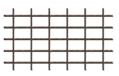 Mriežka Garden MEK6 145x42,5 cm, 4/4,7 mm, PVC/oceľ, oporná na kvety, hnedá, záhradnícka