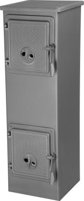 Sobă pe combustibil solid Thalia Ewa 5,3 kW, fontă și șamotă, Ø120 mm