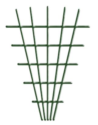 Mriežka Garden MEV5 145x5x75 cm, 4/4,7 mm, oporná na kvety, zelená, záhradnícka