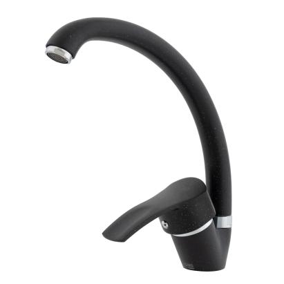 Baterie de bucătărie Fleko FZUF-MD275 neagră, monocomandă, pipă rotativă