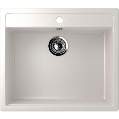 Chiuvetă bucătărie Ulgran U-104-331 alb-crem, montaj în blat