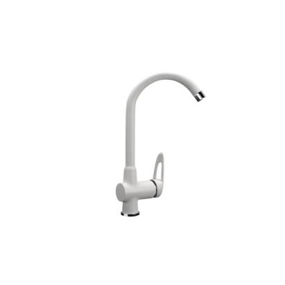 Baterie de bucătărie Ulgran 006-341 albă, cu pipă înaltă și design modern