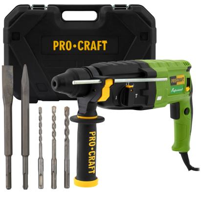 Ciocan rotopercutor ProCraft BH1400 SDS+ 790W, 3J, 4000 bpm cu valiză