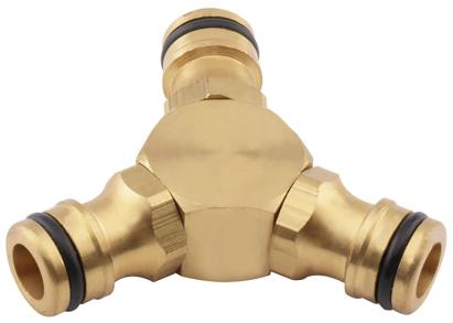 Racord Y din alamă Strend Pro 1/2" cu 3 căi pentru furtun de grădină