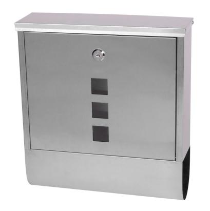 Cutie poștală din inox Madison 34x31x10 cm, cu suport pentru ziar