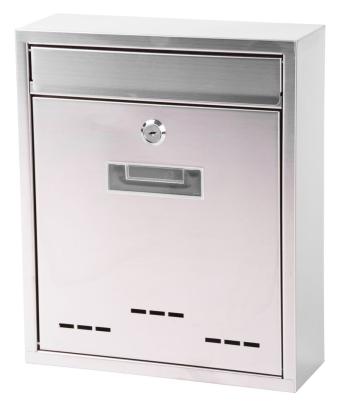 Cutie poștală din inox Flatbox 260x90x310 mm, cu cheie