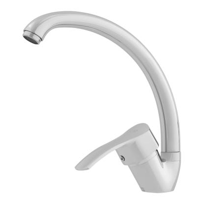 Baterie de bucătărie Fleko FZUF 275, monocomandă, inox cromat cu cartuș ceramic