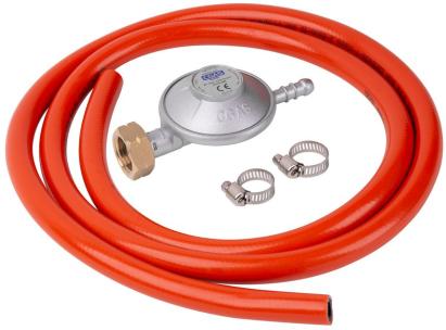 Regulator gaz butan CGAS 28-30 mbar cu furtun 1,5 m, 8 mm si 2 coliere
