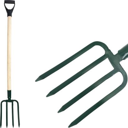 Furcă de săpat ANGARDEN cu 4 dinți, mâner tip D, 126 cm