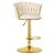 Scaun de bucatarie/bar, Artool, Mig, rotativ, catifea bej, picior metal auriu, 51x50x84-105 cm GartenVIP DiyLine