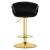 Scaun de bucatarie/bar, Artool, Mig, rotativ, catifea neagra, picior metal auriu, 51x50x84-105 cm GartenVIP DiyLine